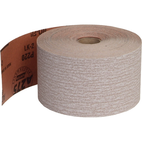 Abrasive No-Fil PSA Paper Roll, Aluminum Oxide, 2-3/4" W x 135' L, 220 Grit Rock Safety Industrial Ltd