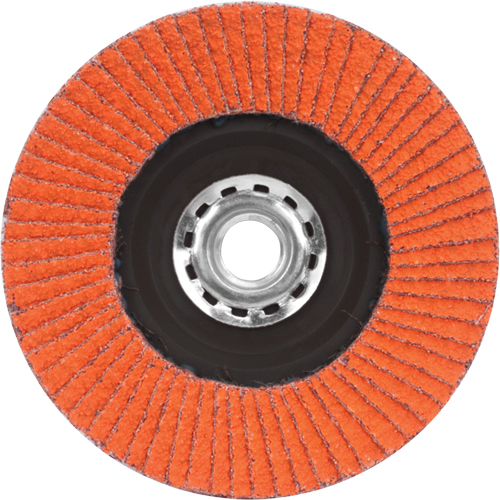 Flap Discs - Quick Trim SG Blaze R980P, 4-1/2" x 5/8"-11, Type 27, 40 Grit, Ceramic Rock Safety Industrial Ltd