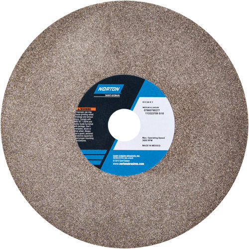 Meules pour rectifieuses d'&eacute;tabli - Meules Gemini, 8" x 3/4", Arbre de 1" Rock Safety Industrial Ltd
