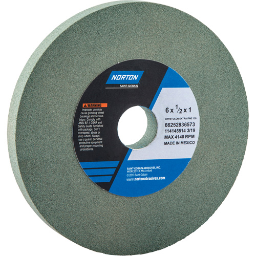 Bench Grinding Wheels - Gemini, 6" x 1/2", 1" Arbor Rock Safety Industrial Ltd