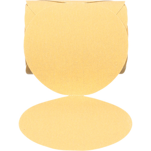 Disque abrasif dor&eacute; en rouleau 216U Stikit, 6" dia., Grain 80, Oxyde d'aluminium Rock Safety Industrial Ltd
