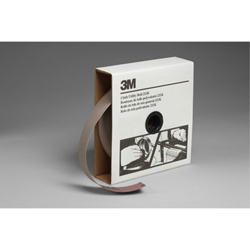 Rouleau de toile abrasive utilitaire 211K, Oxyde d'aluminium, 1-1/2" la x 150' lo, Grain 220 Rock Safety Industrial Ltd