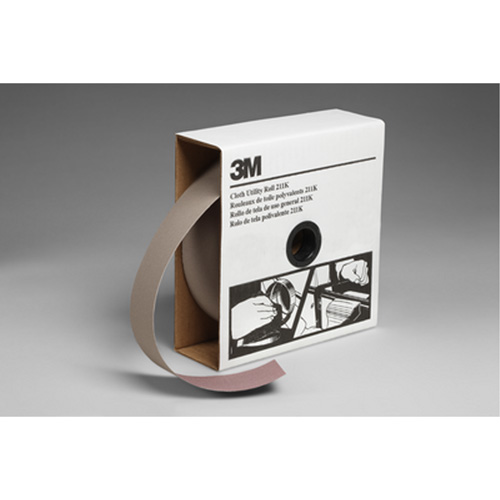 Rouleau de toile abrasive utilitaire 211K, Oxyde d'aluminium, 2" la x 150' lo, Grain 120 Rock Safety Industrial Ltd