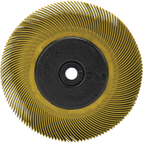 Brosse radiale en soies Scotch-Brite, C&eacute;ramique, Grain 80, 6" dia. Rock Safety Industrial Ltd