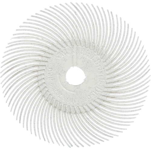 Meule en soie radiale Scotch-Brite, Oxyde d'aluminium, Grain 120, 3" dia. Rock Safety Industrial Ltd