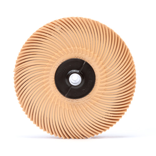 Meule en soie radiale Scotch-Brite, Oxyde d'aluminium, Grain 6 microns, 3" dia. Rock Safety Industrial Ltd