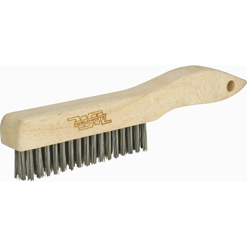 Brosses &agrave; gratter industrielles &agrave; manche en patin, Acier au carbone, 4 x 16 rangs de fils, Longueur 10-1/2" Rock Safety Industrial Ltd