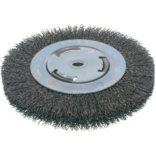 Brosses &eacute;conomiques &agrave; fils cr&ecirc;p&eacute;s - Face moyenne, 6" dia., Fils 0.014, Arbre 2" Rock Safety Industrial Ltd