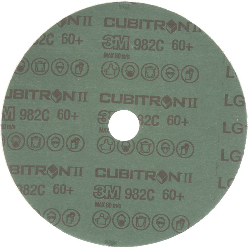 Cubitron II Fibre Discs - 982C, Ceramic Grain, 60+, 7" Dia x 7/8" Arbor Rock Safety Industrial Ltd