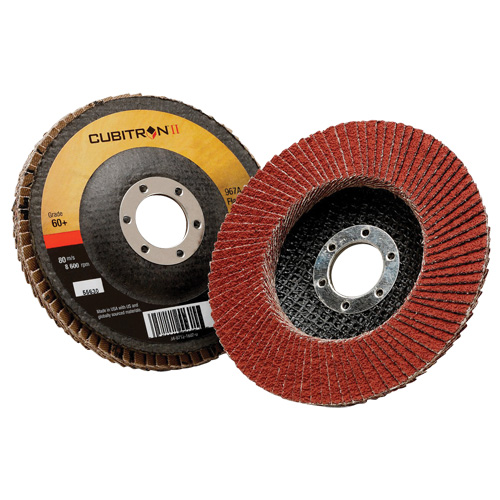 Disque &agrave; lamelles 967A T29 Cubitron II, 5" x 7/8", Type 29, Grain 40+, C&eacute;ramique Rock Safety Industrial Ltd