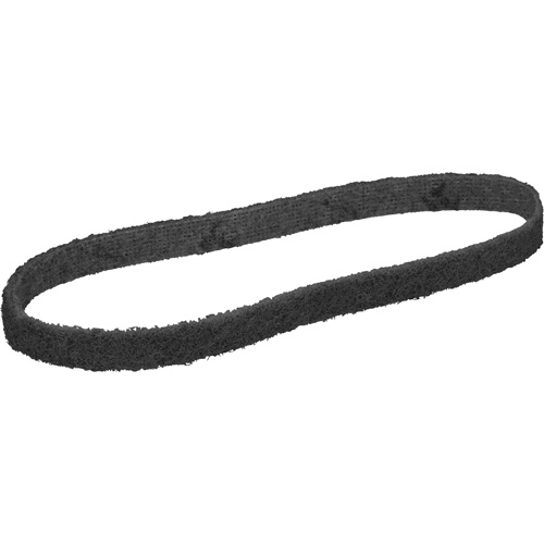 Courroie de conditionnement de surface Scotch-Brite, 1/2" la x 18" lo, Oxyde d'aluminium, Grain Super fin Rock Safety Industrial Ltd