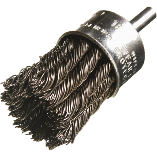 Brosses mont&eacute;es &agrave; fils nou&eacute;s, 1/2" dia., dia. Des fils 0,014", Tige 1/4" Rock Safety Industrial Ltd