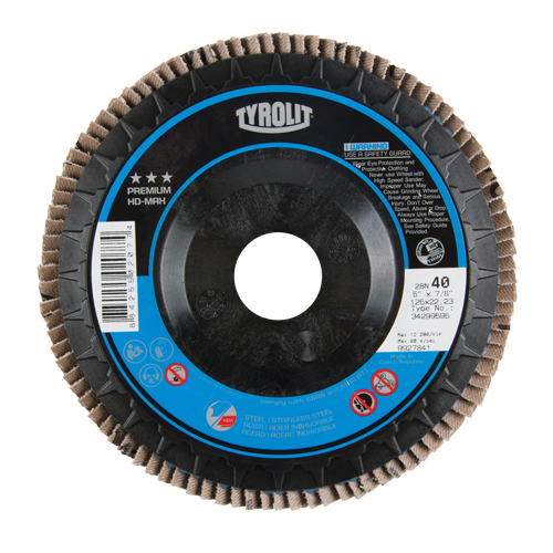 Disque &agrave; lamelles, 5" x 7/8", Type 27, Grain 40, Zirconium Rock Safety Industrial Ltd