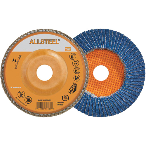 AllSteel Flap Disc, 4-1/2" x 7/8", Type 27, 120 Grit, Zirconia Alumina Rock Safety Industrial Ltd