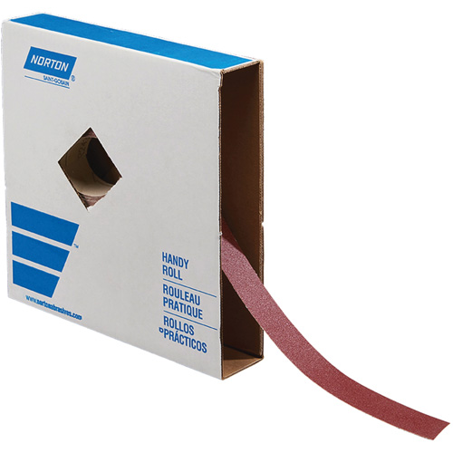Rouleau de toile abrasive pour m&eacute;tal, Oxyde d'aluminium, 1-1/2" la x 150' lo, Grain 120 Rock Safety Industrial Ltd