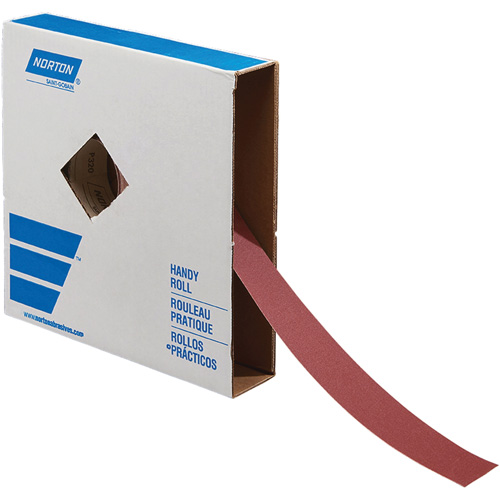 Rouleau de toile abrasive pour m&eacute;tal, Oxyde d'aluminium, 2" la x 150' lo, Grain 60 Rock Safety Industrial Ltd