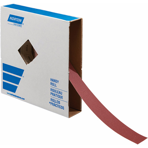 Rouleaux abrasifs pratiques R243, Oxyde d'aluminium, 1-1/2" la x 150' lo, Grain P180 Rock Safety Industrial Ltd