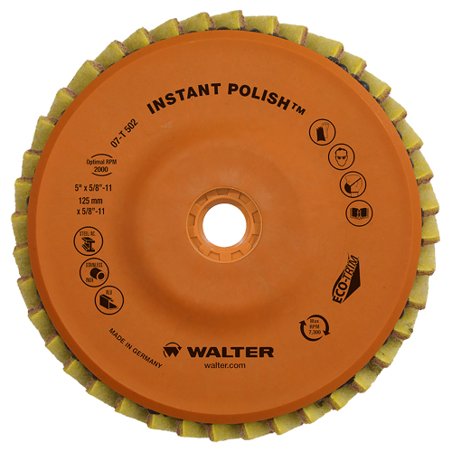 Instant Polish Flap Disc, 4-1/2" x 5/8"-11, Type 27, Very Fine Grit, Zirconium Rock Safety Industrial Ltd