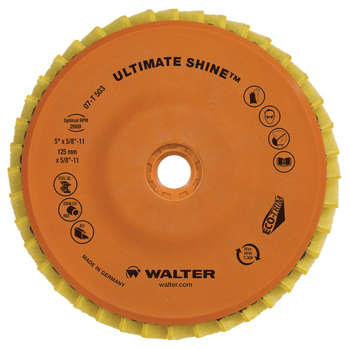 Ultimate Shine Flap Disc, 4-1/2" x 5/8"-11, Type 27, Very Fine Grit, Zirconium Rock Safety Industrial Ltd