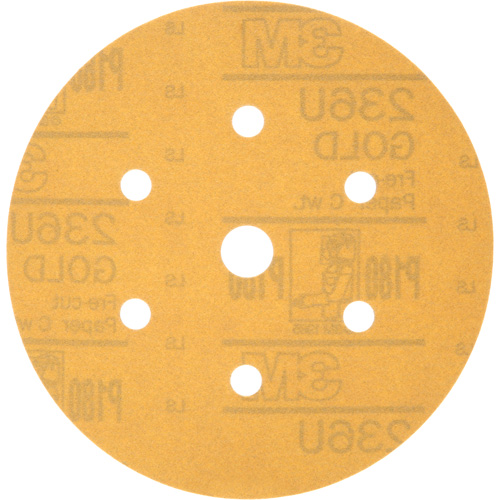Hookit Dust-Free Sanding Disc, 6" Dia., P180 Grit, Aluminum Oxide, C-Weight Rock Safety Industrial Ltd