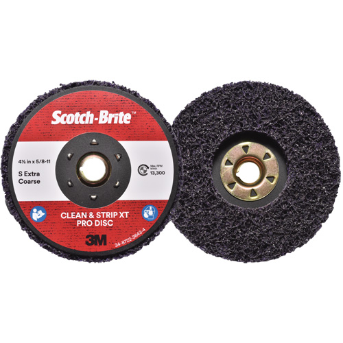 Disque  Clean and Strip  XT Pro Scotch-Brite, 4-1/2" dia., Grain Extra grossier, Carbure de silicium Rock Safety Industrial Ltd