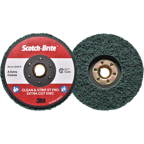 Scotch-Brite Clean & Strip XT Pro Extra Cut Disc, 4-1/2" Dia., Extra Coarse Grit, Aluminum Oxide Rock Safety Industrial Ltd