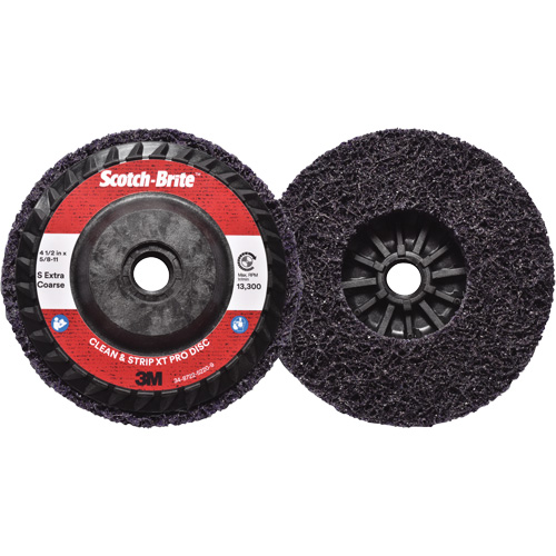 Disque  Clean and Strip  XT Pro Scotch-Brite, 4-1/2" dia., Grain Extra grossier, Carbure de silicium Rock Safety Industrial Ltd