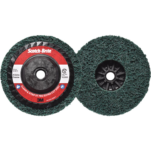 Scotch-Brite Clean & Strip XT Pro Extra Cut Disc, 5" Dia., Extra Coarse Grit, Aluminum Oxide Rock Safety Industrial Ltd