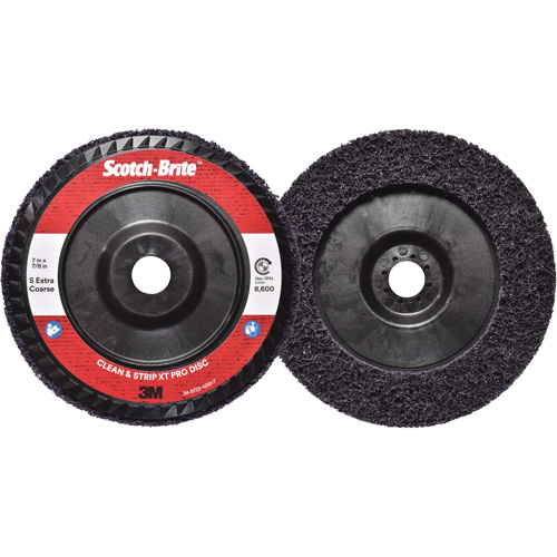 Disque  Clean and Strip  XT Pro Scotch-Brite, 7" dia., Grain Extra grossier, Carbure de silicium Rock Safety Industrial Ltd
