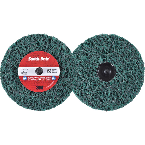 Scotch-Brite Roloc+ Clean & Strip XT Pro Extra Cut Disc, 4" Dia., Extra Coarse Grit, Aluminum Oxide Rock Safety Industrial Ltd