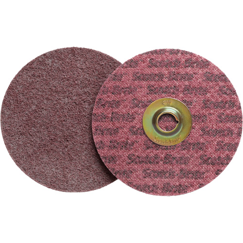 Disque de conditionnement de surface Scotch-Brite Roloc, 2" dia., Grain Moyen, Oxyde d'aluminium Rock Safety Industrial Ltd