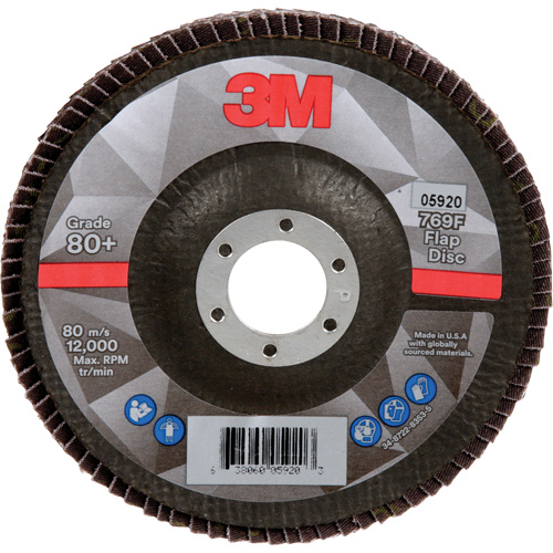 Disque &agrave; lamelles 769F, 5" x 7/8", Type 29, Grain 80+, C&eacute;ramique Rock Safety Industrial Ltd