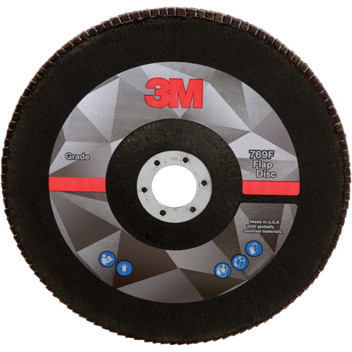 Disque &agrave; lamelles &agrave; changement rapide 769F, 7" x 5/8"-11, Type 27, Grain 40+, Oxyde d'aluminium/C&eacute;ramique Rock Safety Industrial Ltd