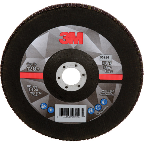 769F Quick Change Flap Disc, 7" x 7/8", Type 27, 120+ Grit, Aluminum Oxide/Ceramic Rock Safety Industrial Ltd