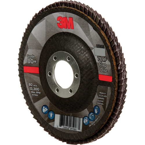 769F Quick Change Flap Disc, 4-1/2" x 7/8", Type 29, 80+ Grit, Ceramic Rock Safety Industrial Ltd