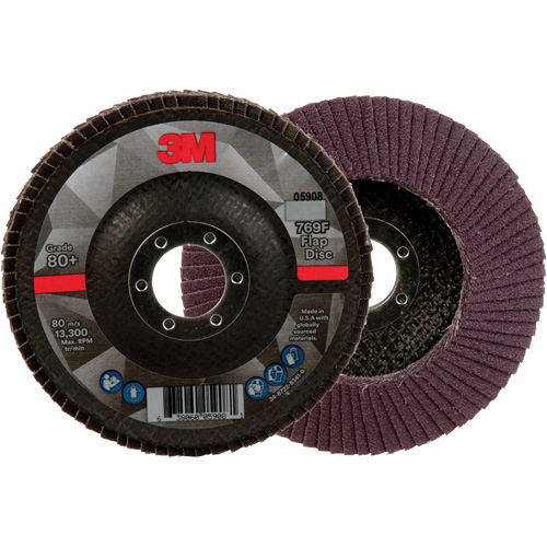 769F Quick Change Flap Disc, 4-1/2" x 7/8", Type 29, 80+ Grit, Ceramic Rock Safety Industrial Ltd