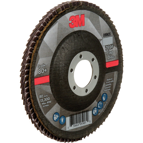 769F Quick Change Flap Disc, 4-1/2" x 7/8", Type 27, 80+ Grit, Ceramic Rock Safety Industrial Ltd