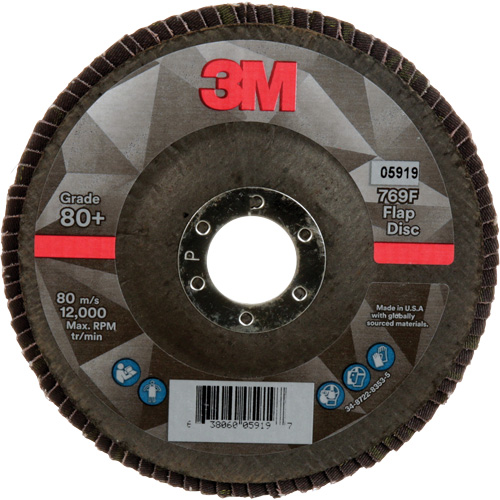 769F Quick Change Flap Disc, 5" x 7/8", Type 27, 80+ Grit, Ceramic Rock Safety Industrial Ltd