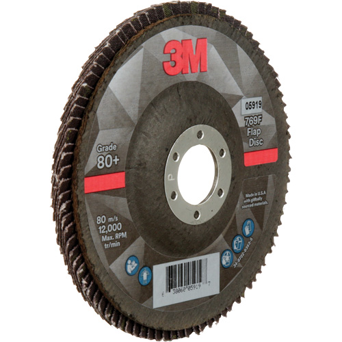 769F Quick Change Flap Disc, 5" x 7/8", Type 27, 80+ Grit, Ceramic Rock Safety Industrial Ltd
