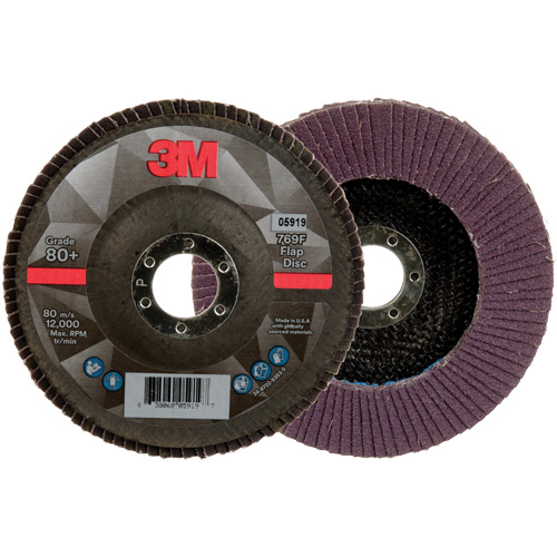 769F Quick Change Flap Disc, 5" x 7/8", Type 27, 80+ Grit, Ceramic Rock Safety Industrial Ltd