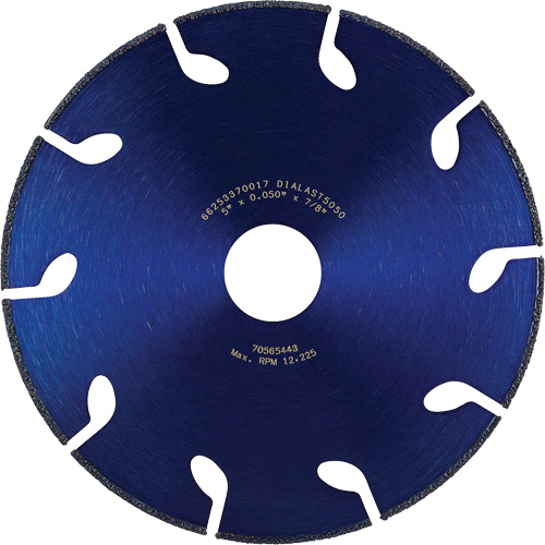 Dialast RightCut Cut-Off Wheel, 5" x 0.05", 7/8" Arbor, Type 01/41, Diamond, 12225 RPM Rock Safety Industrial Ltd