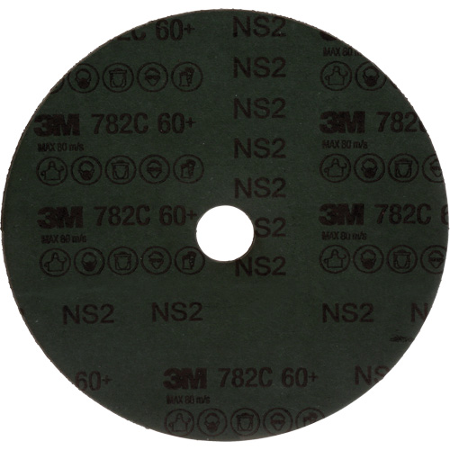 Disque en fibre 782C, C&eacute;ramique, 60+, 7" Dia x 7/8" Arbre Rock Safety Industrial Ltd