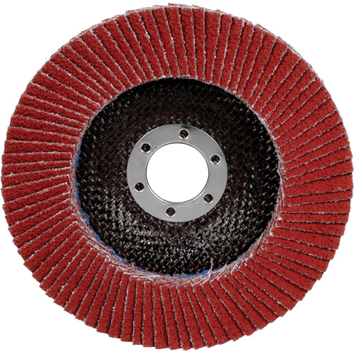 Disque &agrave; lamelles 969F Cubitron II , 5" x 7/8", Type 27, Grain 40+, C&eacute;ramique Rock Safety Industrial Ltd