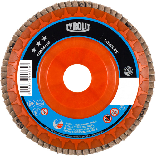 Disque &agrave; lamelles de premi&egrave;re qualit&eacute; LongLife, 7" x 7/8", Type 27, Grain 40, Zirconium Rock Safety Industrial Ltd
