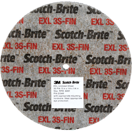 Meule unitaris&eacute;e EXL Scotch-Brite, 2" x 1/4", Arbre de 1/4", Grain de Fin, Carbure de silicium Rock Safety Industrial Ltd