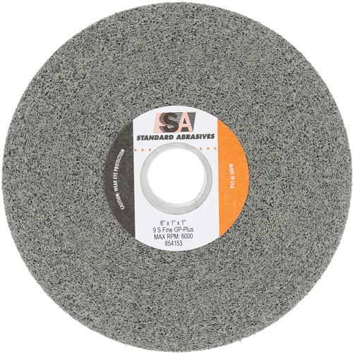 Meule &agrave; usage g&eacute;n&eacute;ral Standard Abrasives, 6" x 1", Arbre de 1", Carbure de silicium Rock Safety Industrial Ltd