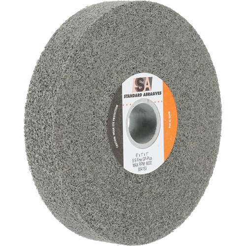 Meule &agrave; usage g&eacute;n&eacute;ral Standard Abrasives, 6" x 1", Arbre de 1", Carbure de silicium Rock Safety Industrial Ltd