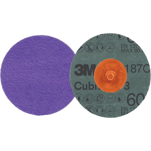 Cubitron 3 Roloc Fibre Disc, 3" Dia., 60+ Grit, Ceramic Rock Safety Industrial Ltd