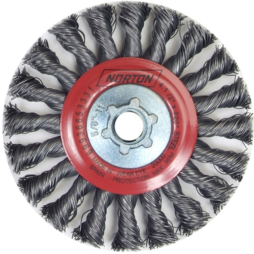 Roue compl&egrave;te de c&acirc;ble de torsion, Dia. 4", Fils 0,02", Arbre 5/8"-11, Acier Rock Safety Industrial Ltd