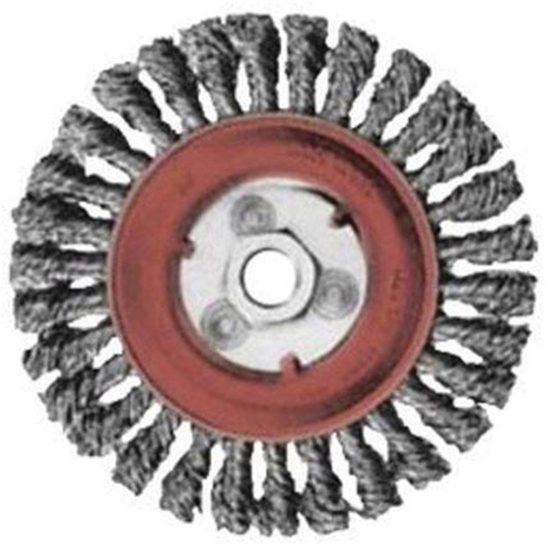 Full Cable Twist Wire Wheel, 5" Dia., 0.02" Fill, 5/8"-11 Arbor, Steel Rock Safety Industrial Ltd
